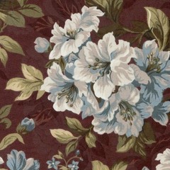 Mill Creek Floral Cotton COFFEE Brown Teal Drapery Curtain Pillow Fabric BTY