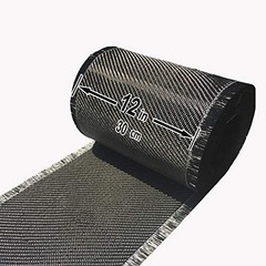5 Ft x 12″ Carbon Fiber Fabric 2×2 Twill Weave 3K/220g Cloth DIY Material