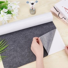 BENECREAT 15.7×78.7inch Gray Self-Adhesive Felt Fabric 15.7″W x 78.7″L,