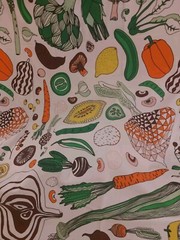 Ikea 2014 Fabric with Colorful Prints Decor