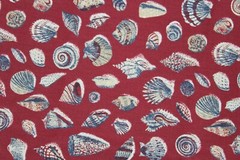 Sewing Fabric Home Dec Decor 46″ x1/2 yd Waverly HS Island Seashells Shells