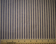 Roc-Lon woven navy blue ticking stripe twill By the 1/2 yard cotton fabric