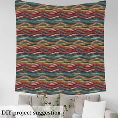 Boho Fabric By The Yard Bohemian Wavy Upholstery 10 Yards, Multi 06
