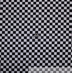 BonEful Fabric FQ Cotton Quilt Black White B&W Gray Gingham Check Texture Nascar