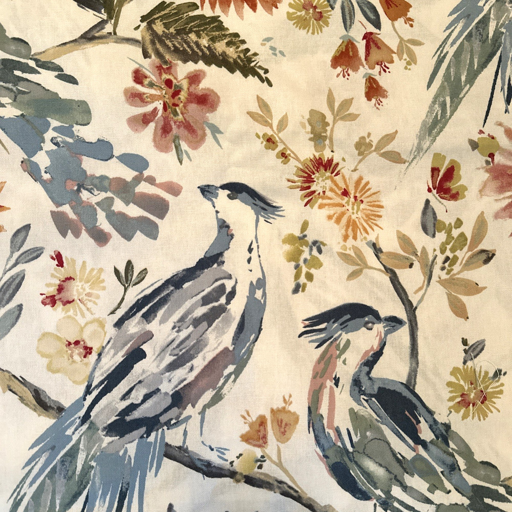 Swavelle Mill Creek Fabric Chambalon Garden Party Bird 2 Pieces 1 Yd x 56″