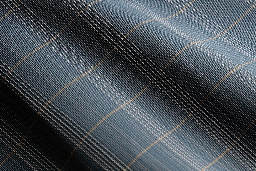 Perennials Striped Outdoor Uphol Fabric- Garden Row / Bluestone 0.80 yds 905-368
