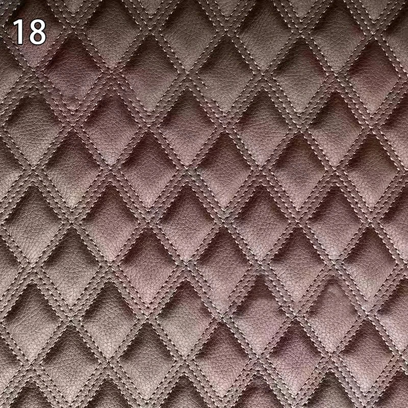 1M Thick Quilted Foam Fabric PU Leather Fabric for DIY Upholstery Furnit