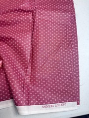 Vintage debut designs quilting cotton fabric red dots floral 44×61 90s y2k