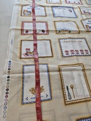 Vintage MBT Recipe Card Fabric 33×43 Kitchen Cooking Theme