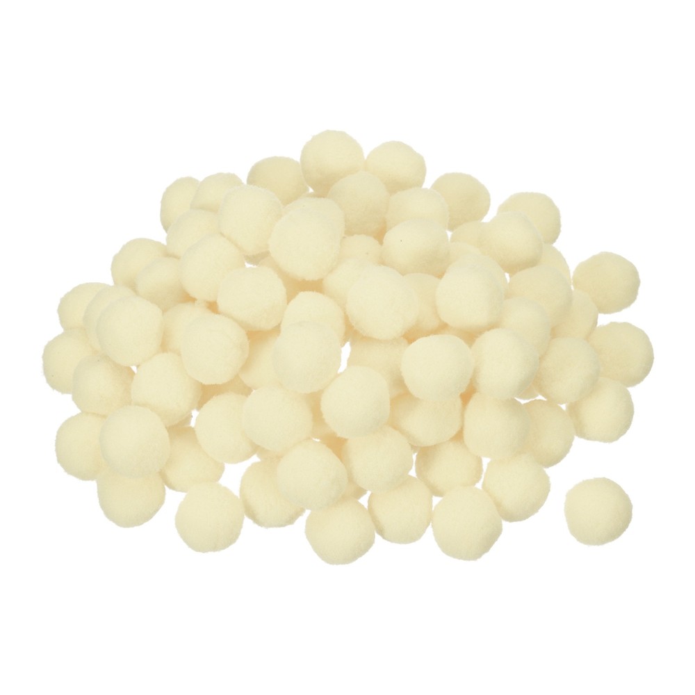 Pom Felt Balls Fabric 1cm 10mm Cream Yellow for Crafts Project DIY 100 Pcs