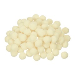 Pom Felt Balls Fabric 1cm 10mm Cream Yellow for Crafts Project DIY 100 Pcs