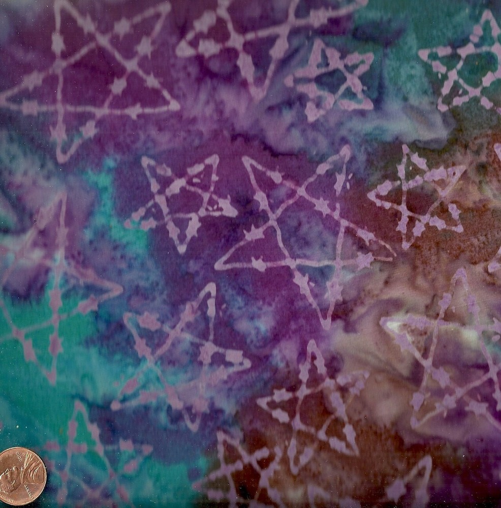 Fandango blue purple western barbed wire stars batik Avlyn fabric