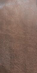 Faux Leather Fabric Brown Distressed Vintage Style Pleather PVC Material