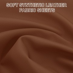 63×39.4in Faux Leather Sheets, Car Replacement Upholstery Soft PU Fabric, Brown