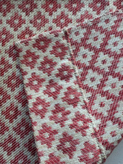 Brunschwig & Fils Baronet Strie Rose Italy Designer Fabric Remnant 24″x24″