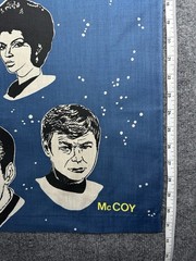 VTG 20 Years of Star Trek Fabric Curtains USS Enterprise Cotton Blue Set of 2