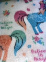 Blizzard Fleece Fabric Believe in Magic Unicorn Sewing by the yard