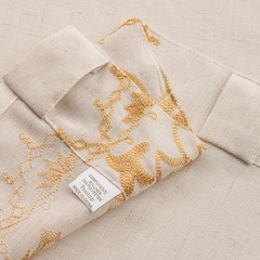 Bohemian Curtains Linen Gauze Embroidered Curtains Bohemian Floral Beige Farm…