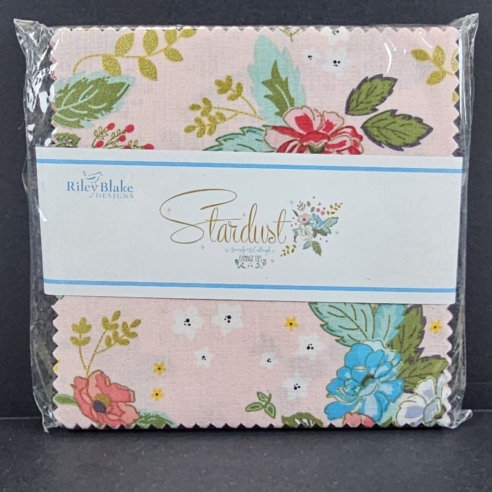 Riley Blake Designs Stardust 5″ Stacker Charm Pack 42pc Floral Cotton Fabric