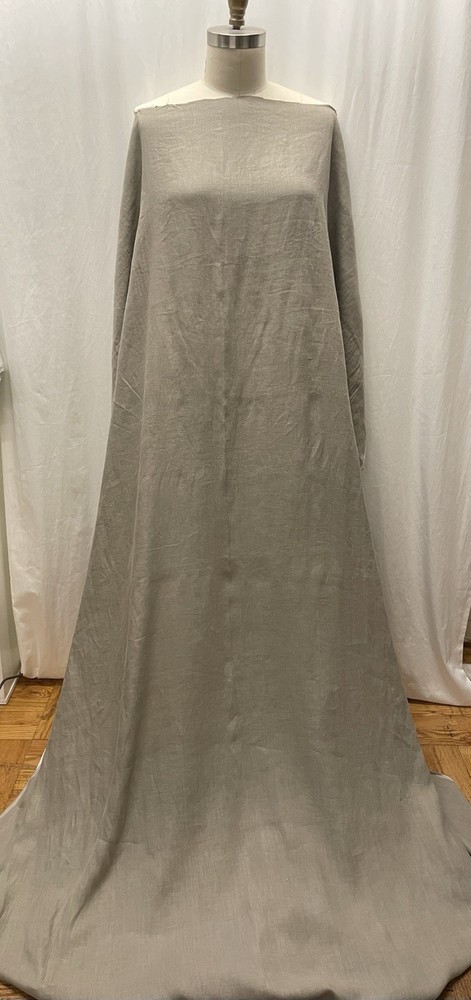 100% Washed Midweight Linen Neutral Taupe Color Fabric By The Yard 59 ” Wide