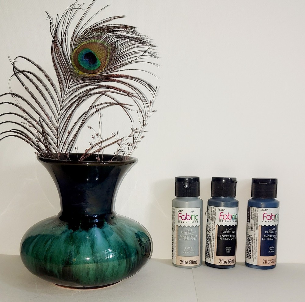 Set of 3 Plaid Fabric Creations Soft Fabric Ink 2oz.-Black, gray, navy