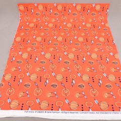 Jane Farnham for Camelot Fabrics Fruit Stand Orange Modern Print 18″ x 44″ Quilt
