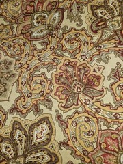 Vtg Waverly Inspirations Jacobean Flower Print Decorators Fabric 2.5 Yards X 45″