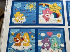 Cotton Fabric Story Book Care Bear 2004s By Cranston’s 44”X 34”215