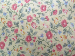 JoAnn Fabrics Vanilla Beige & Rose Floral Cotton Blend Quilting Fabric 46 x 44
