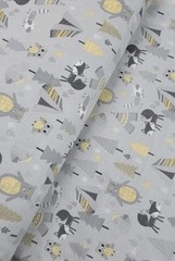 Camping Forest Animals Comfy Cotton FLANNEL Fabric by the Yard