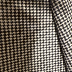3 Yards of Black and White Houndstooth Fabric ~ 60” Wide ~ Wool