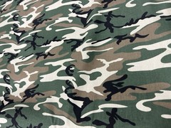 Woodland Camo NYCO Fabric 50/50 Nylon Cotton | Tactical Apparel