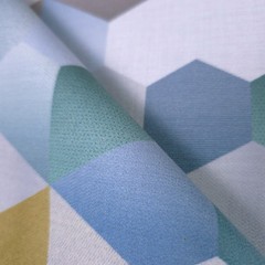 Hexagon Multicolor Upholstery PVC Vinyl Fabric 53″ By Yard Waterproof Cloth