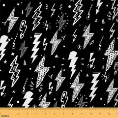 Manfei Flash Lightning Strike Print Boys Man Gamer Diy Fabric By The Yard For