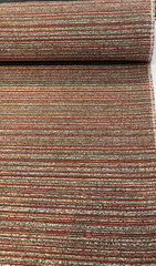 Hollywood Stripe Siracha Rust Valdese Chenille Upholstery Fabric By The Yard