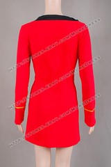 Uniform for Star Trek Cosplay Costume TOS Duty Girls Dress Red Cotton