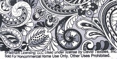 David Textiles, Gray Tonal Floral Paisley Fabric, 44″ x 112″ (1 yd x 3 yds)