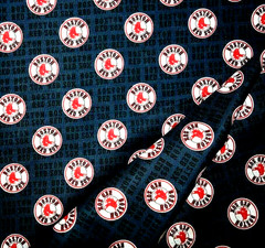Boston Red Sox MLB Sports Mini Print Fabric WIDE FQ (18″ x 28″) 100% Cotton New