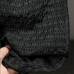 50*137cm Vintage 3D Red & Black Particle Woven Checkered Jacquard Fabric Design