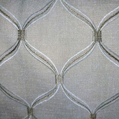 Lot Of 2 Pieces Total Ove 4 Yards Beige Embroidered Linnen Lattice Fabric