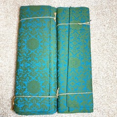 Riverdale Montrose Upholstery Decor Fabric Teal Blue Green Damask 9.25 yd 2 Pc