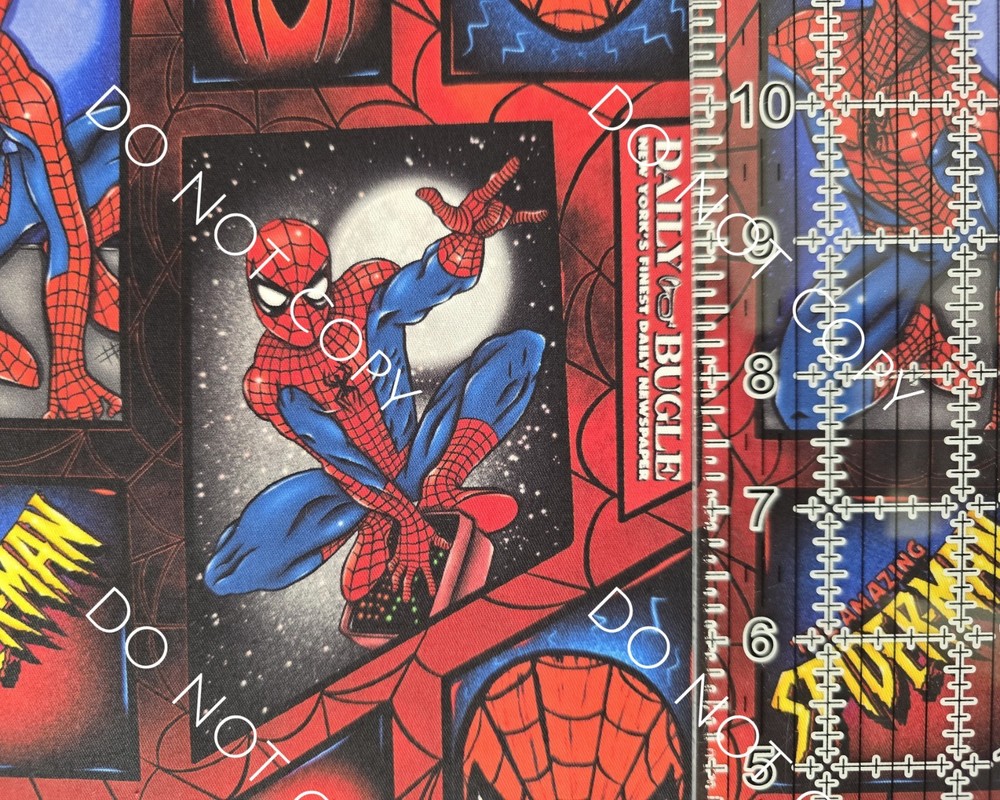 Custom 100% Cotton Woven Fabric Spiderman Movie By The 1/4 Yard 9×56