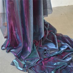Laser Magic Gradient Color Mesh Fabric Wedding Dress Cosplay Texture Yarn