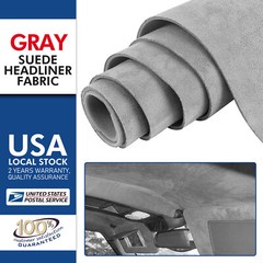 60″x80″Gray Headliner Fabric Foam Backed Car Auto Roof Liner Replace 32sqft