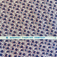 1.75 yards – General Fabrics Company Purple Blue Flowers Quilting Cotton HTF