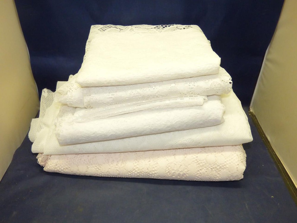 LARGE LOT OF LACE FABRIC 15+ YARDS