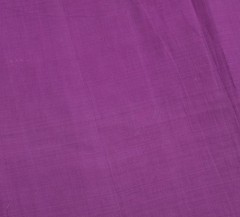 Sushila Vintage Purple Temple Border Scrap Saree Pure Cotton Woven Sari Fabric