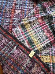 Vintage Guatemalan Handwoven Cotton Fabric – Reversible Loop – 57″x36″x2 Panels