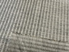 Designer Fabric Remnant Gray/beige 25” X 66” Metallic Thread
