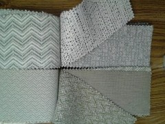 Fabric Sample Book Swatches – Blues, Greens 7.5″ x 3.5″ – 61 pcs. Stripes Checks